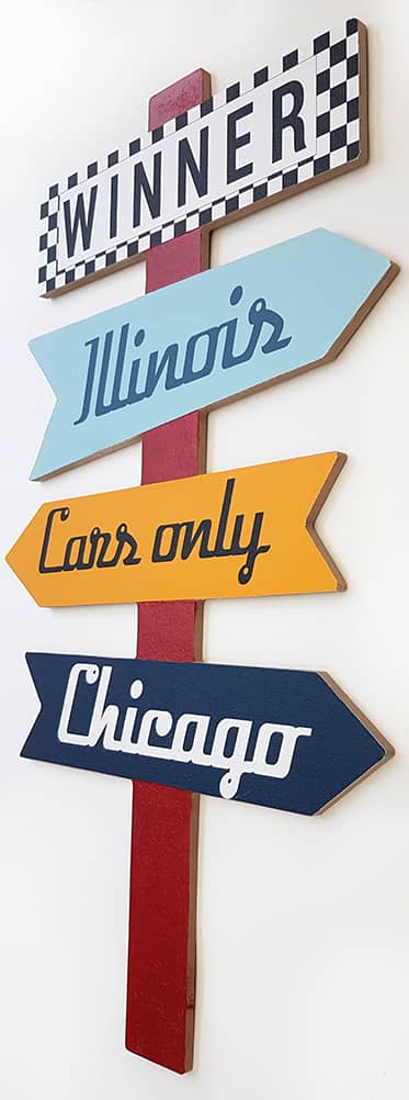 L’Atelier BABY’SPHERE - Panneau directionnel personnalisable de la Route 66