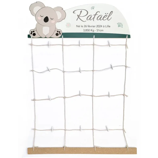 L’Atelier BABY’SPHERE - Pêle-mêle artisanal et son adorable koala – A monter vous même (DIY)