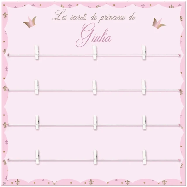 L’Atelier BABY’SPHERE - Décoration princesse pour chambre fille – Pêle-mêle personnalisé