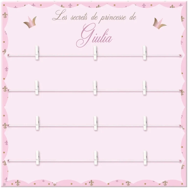 Atelier Baby’Sphère - Décoration princesse pour chambre fille – Pêle-mêle personnalisé