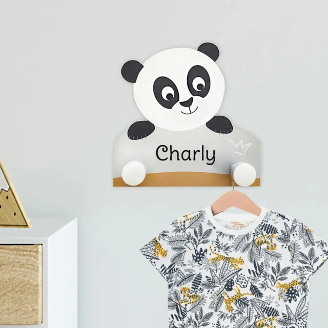 Atelier Baby’Sphère - Porte-manteau panda personnalisé – Fabrication artisanale française