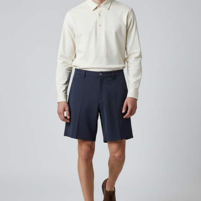 JAGVI. Rive Gauche - Pleats Short Bleu