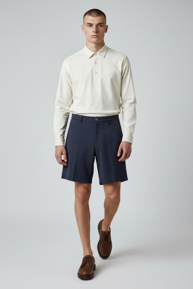 JAGVI. Rive Gauche - Pleats Short Bleu