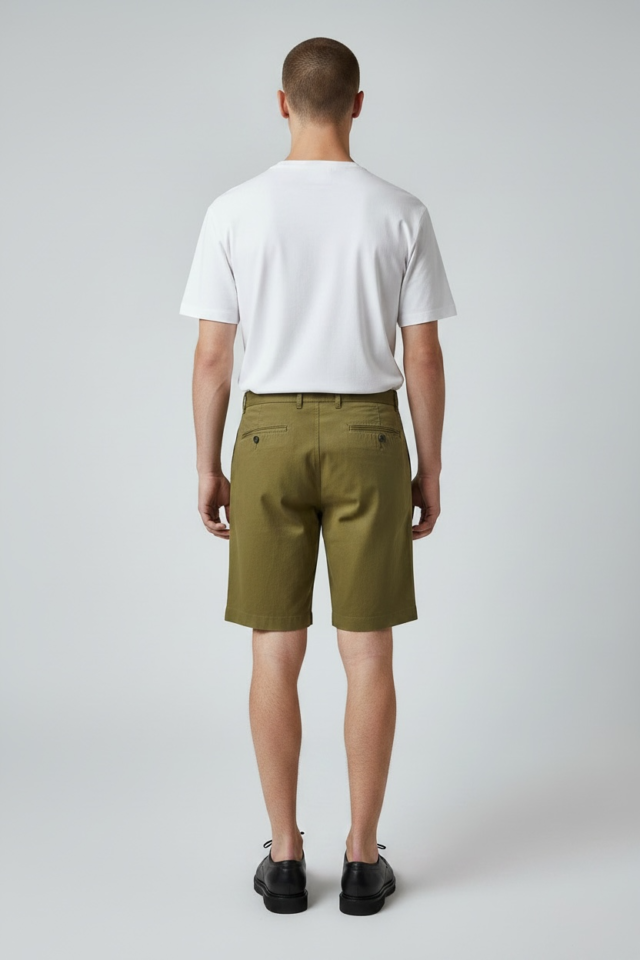 JAGVI. Rive Gauche - Pleats Short Kaki