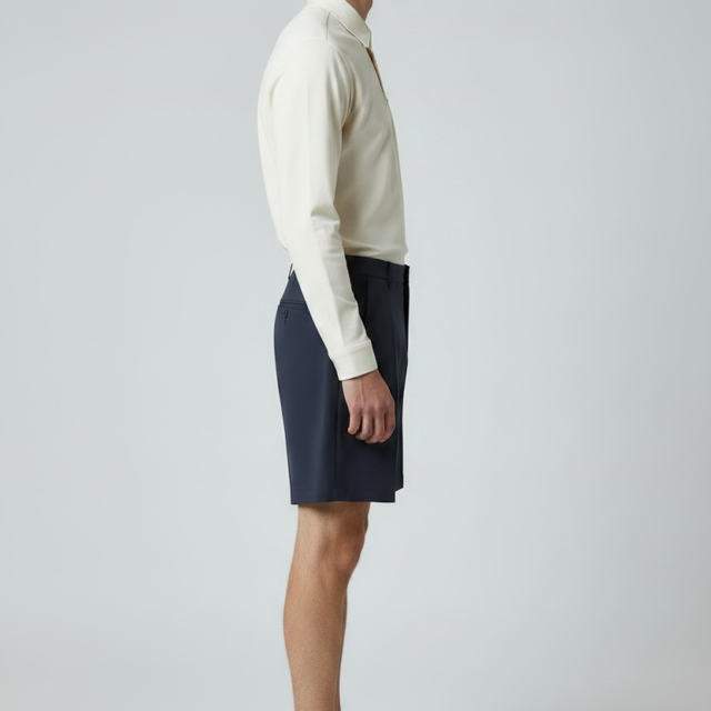 JAGVI. Rive Gauche - Pleats Short Bleu