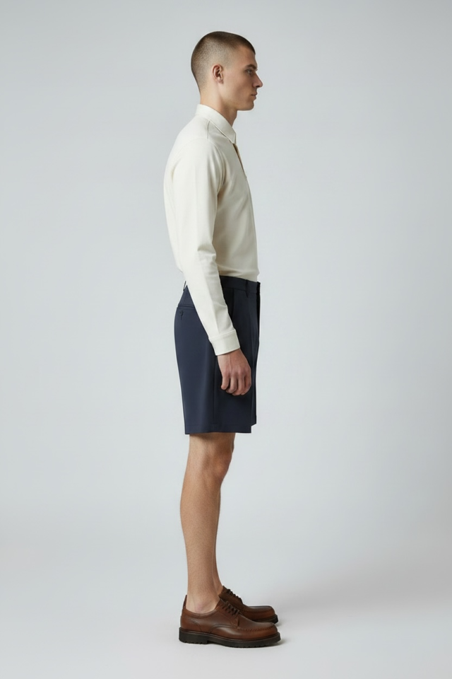JAGVI. Rive Gauche - Pleats Short Bleu