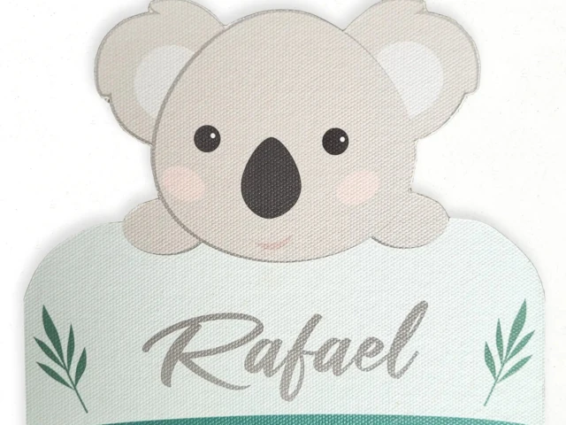Plaque porte koala Atelier Baby'Sphère - Plaque de porte bébé koala personnalisée – Fabrication artisanale française