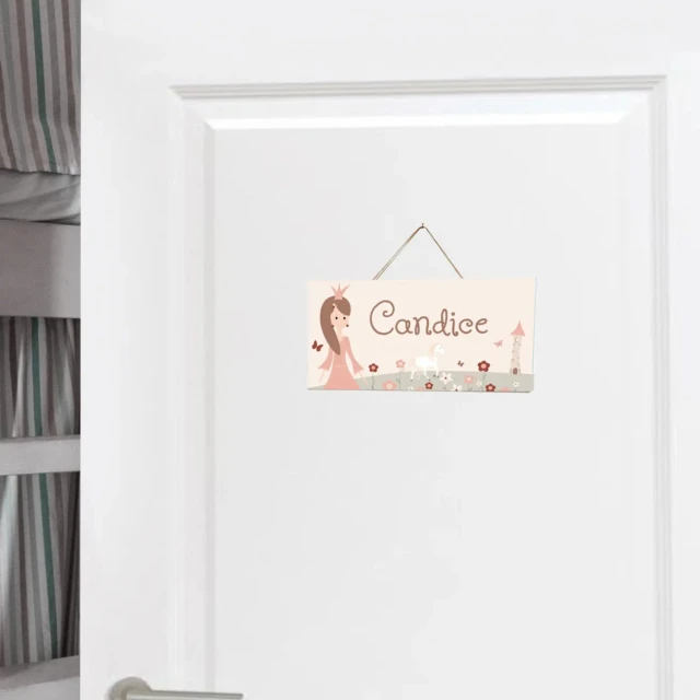 Atelier Baby’Sphère - Plaque de porte prénom princesse monde féerique