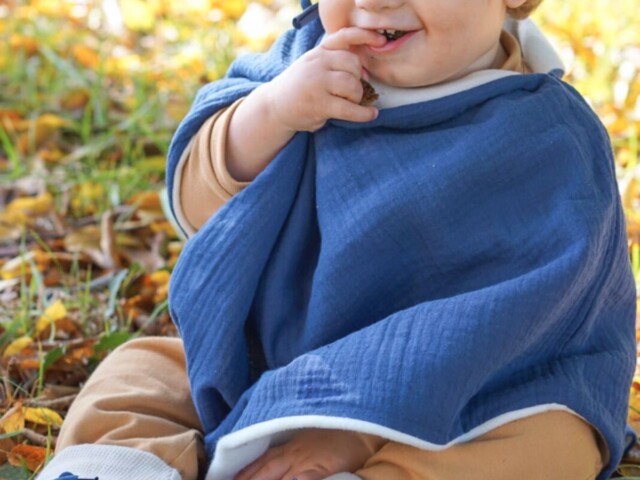 Petit Pote - Poncho bébé enfant / Doublure polaire