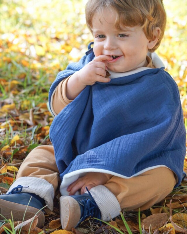 Petit Pote - Poncho bébé enfant / Doublure polaire