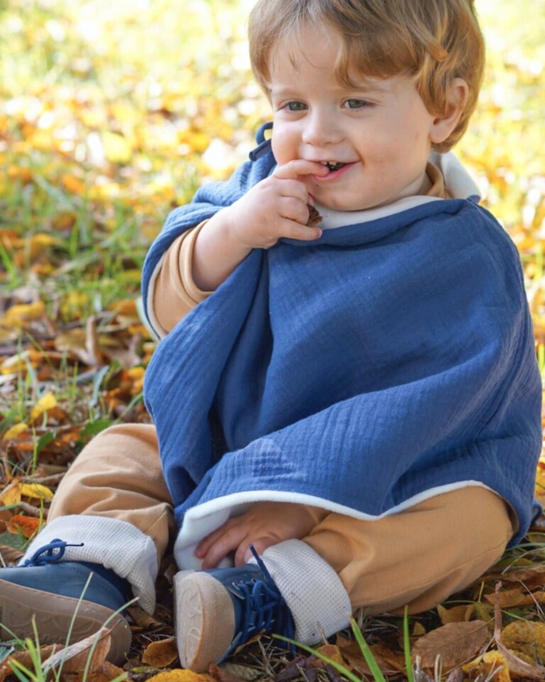 Petit Pote - Poncho bébé enfant / Doublure polaire