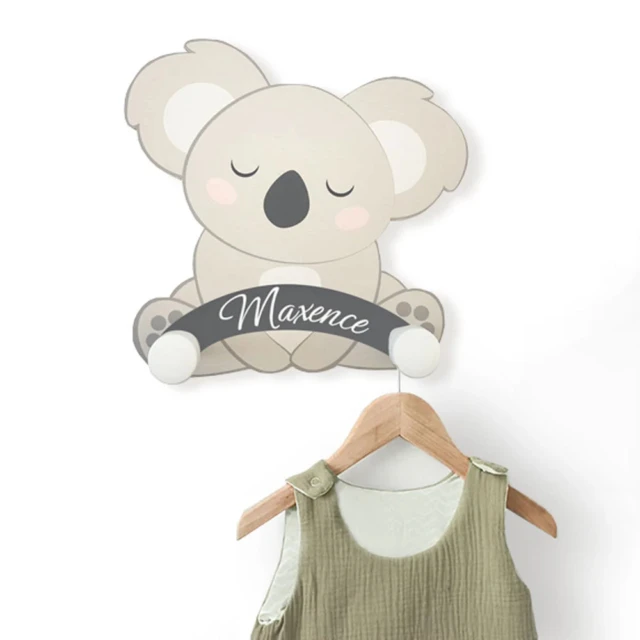 Atelier Baby’Sphère - Portemanteau enfant personnalisé – Thème Koala