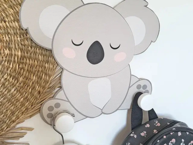 Portemanteau koala 2 Atelier Baby’Sphère - Portemanteau enfant personnalisé – Thème Koala