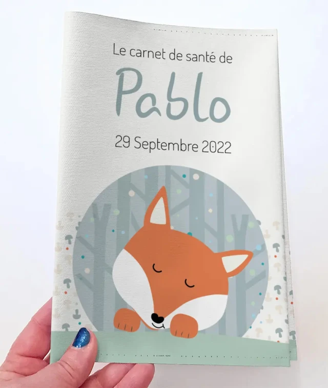 L’Atelier BABY’SPHERE - Protège carnet de santé bébé renard