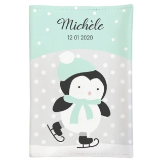 L’Atelier BABY’SPHERE - Protège carnet de santé personnalisé du petit pingouin