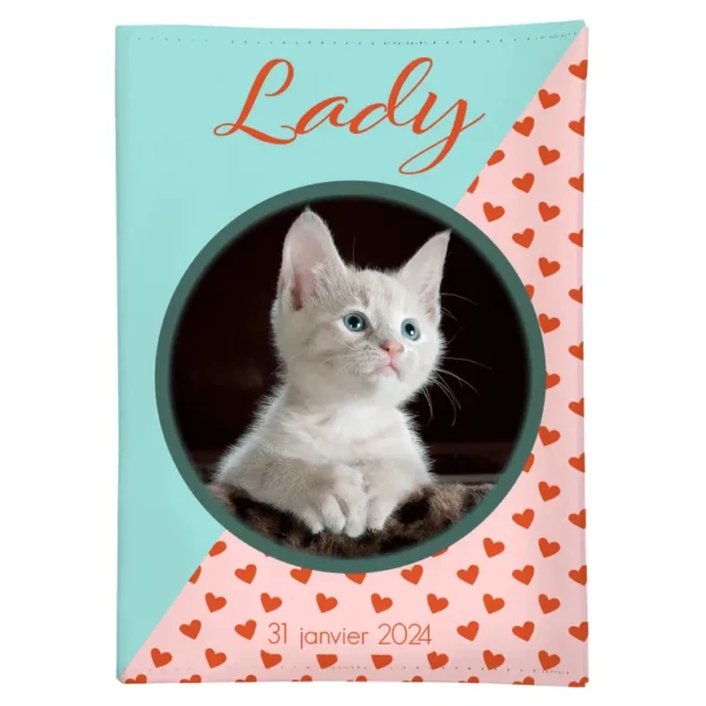 Atelier Baby’Sphère - Protège carnet de santé motifs à personnaliser pour chien ou chat - 4 versions