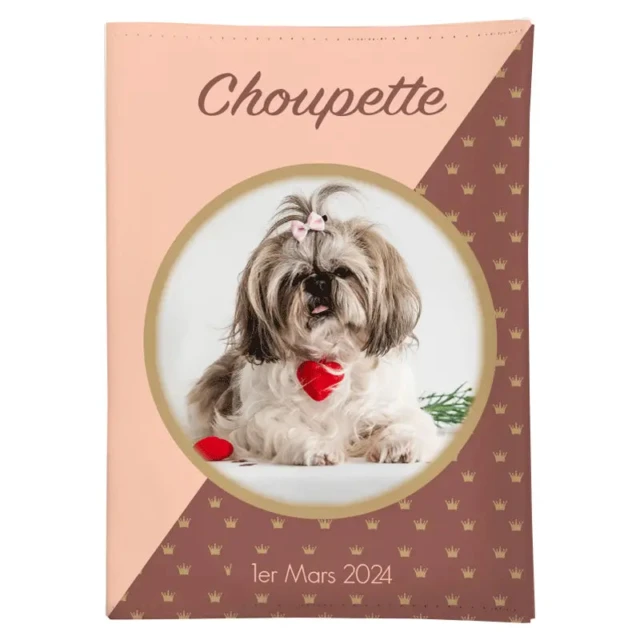 Atelier Baby’Sphère - Protège carnet de santé motifs à personnaliser pour chien ou chat - 4 versions