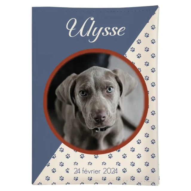Atelier Baby’Sphère - Protège carnet de santé motifs à personnaliser pour chien ou chat - 4 versions