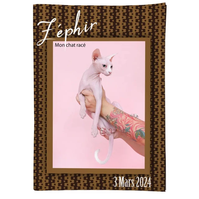 L’Atelier BABY’SPHERE - Protège Carnet de santé avec photo pour chat stylé