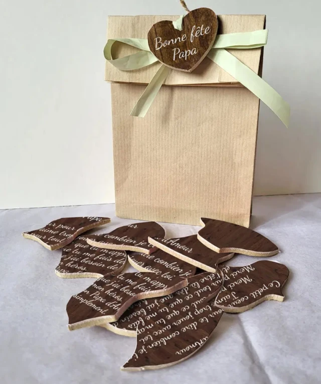 L’Atelier BABY’SPHERE - Puzzle en bois avec message ou photo pour papa