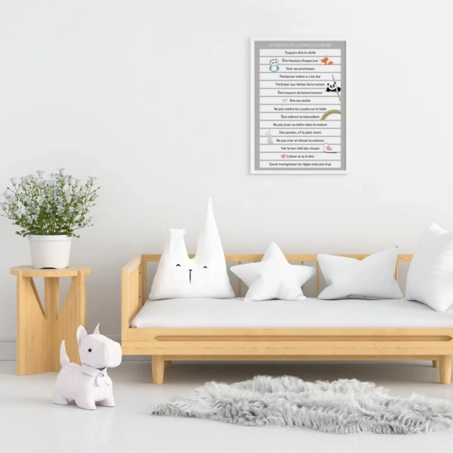 L’Atelier BABY’SPHERE - Les règles de la maison et dessins enfantins