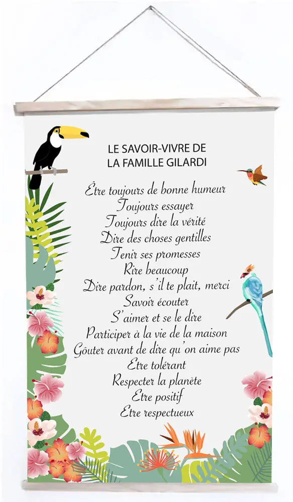 L’Atelier BABY’SPHERE - Règles de maison bienveillantes sur fond tropical