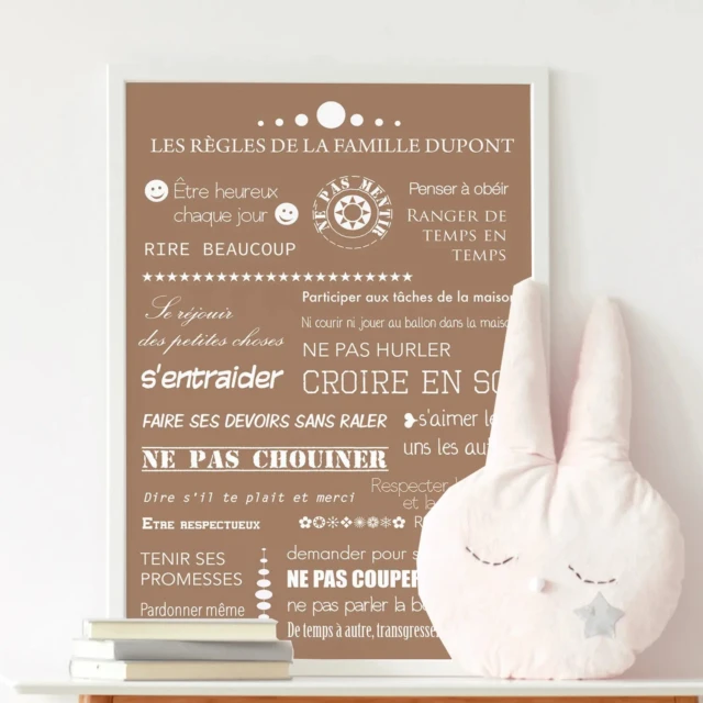 L’Atelier BABY’SPHERE - Règles de famille fond foncé et textes blancs