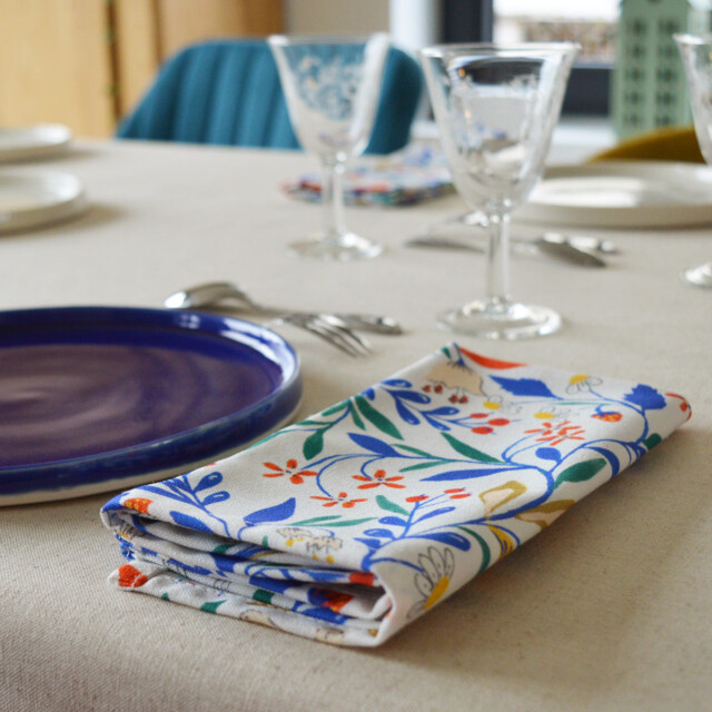 Maison Primavera - Lot de 6 serviettes - motif Primavera