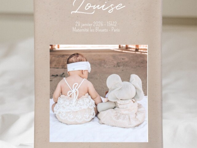 SP2DJZ49n 5qZrceHNr ffffff customall - Protège carnet de santé bébé personnalisé avec photo – Style Épuré Papier Recyclé – Fabrication française – Oui