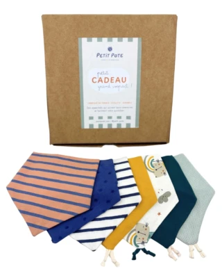 Semainier de bavoirs bandana par la marque Petit Pote Petit Pote - Semainier de bavoirs bandana