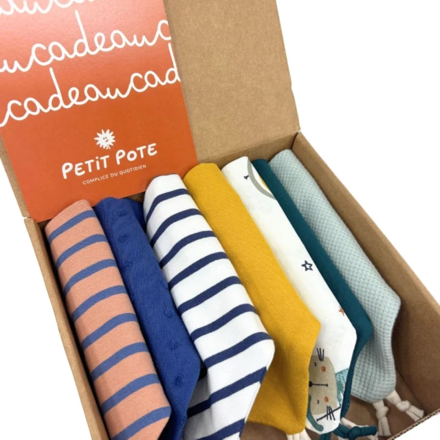 Petit Pote - Semainier de bavoirs bandana – Taille unique / Fruit