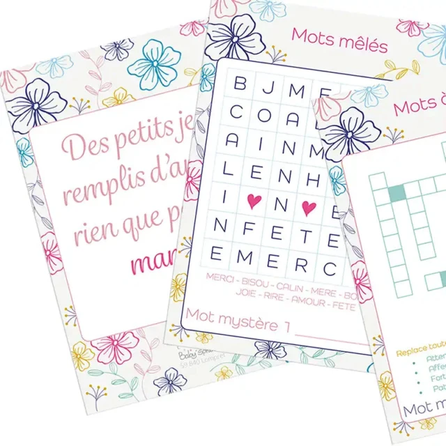 Atelier Baby’Sphère - Set de cartes de jeux pour souhaiter une bonne fête à maman