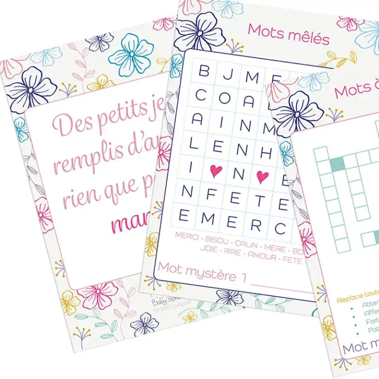 Atelier Baby’Sphère - Set de cartes de jeux pour souhaiter une bonne fête à maman