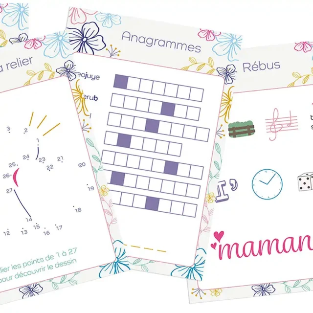 Atelier Baby’Sphère - Set de cartes de jeux pour souhaiter une bonne fête à maman