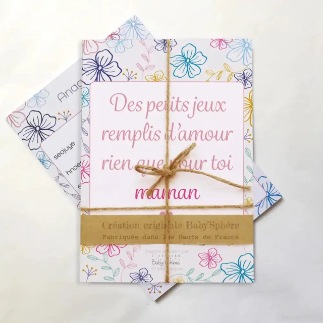 L’Atelier BABY’SPHERE - Set de cartes de jeux pour souhaiter une bonne fête à maman