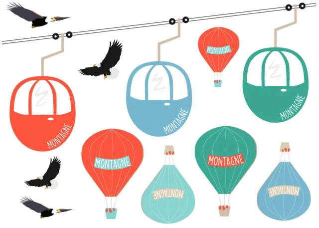 L’Atelier BABY’SPHERE - Sticker dans le ciel de la montagne