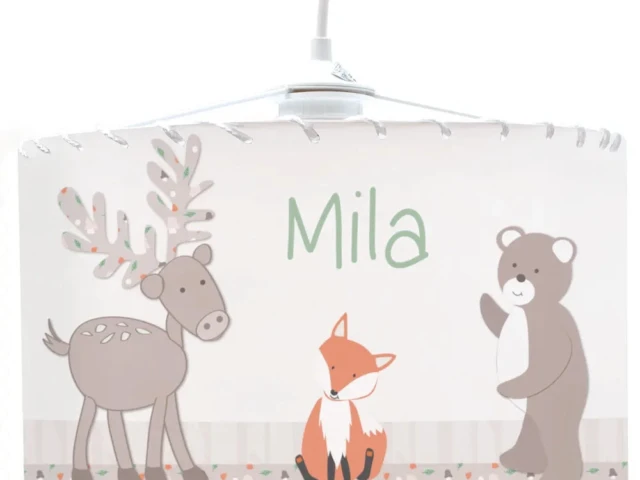 Atelier Baby’Sphère - Plafonnier personnalisable des animaux de la forêt