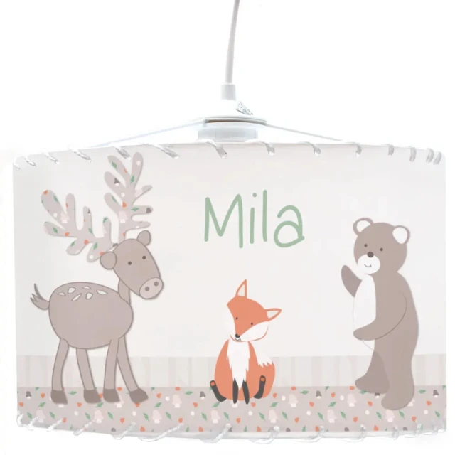L’Atelier BABY’SPHERE - Plafonnier personnalisable des animaux de la forêt