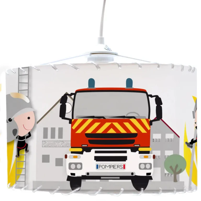 Suspension camion pompiers Atelier Baby’Sphère - Suspension DIY personnalisée avec camion et pompiers