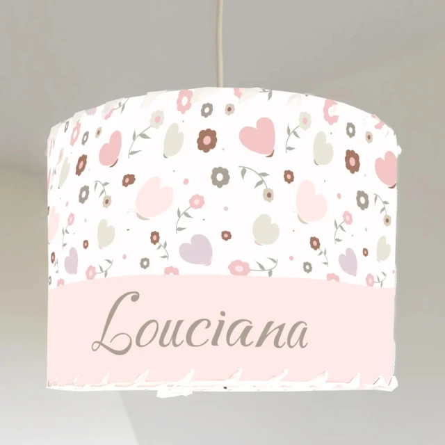 L’Atelier BABY’SPHERE - Suspension personnalisée et motif coeurs papillons