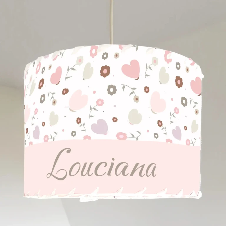 Atelier Baby’Sphère - Suspension personnalisée et motif coeurs papillons