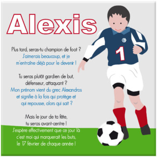L’Atelier BABY’SPHERE - Cadre prénom joueur de football