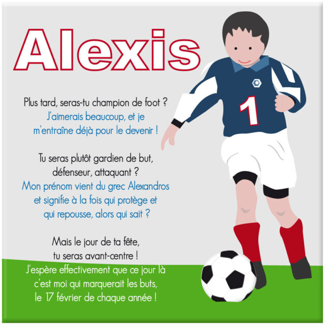 L’Atelier BABY’SPHERE - Cadre prénom joueur de football
