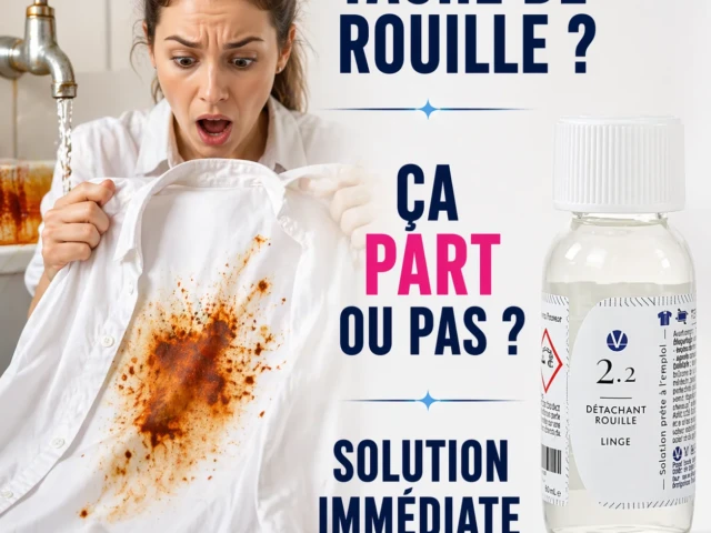 Tache de rouille sur une chemise blance detachant rouille textile N°2.2 VHYG VHYG -