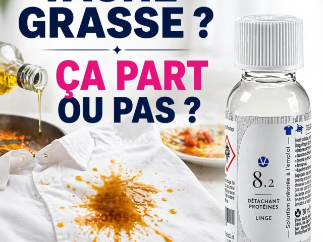 Tache grasse a eliminer avec le detachant graisse N°8.2 VHYG VHYG -