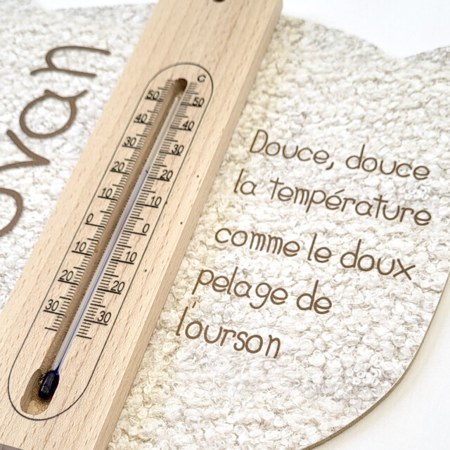 Atelier Baby’Sphère - Cadre thermomètre ourson