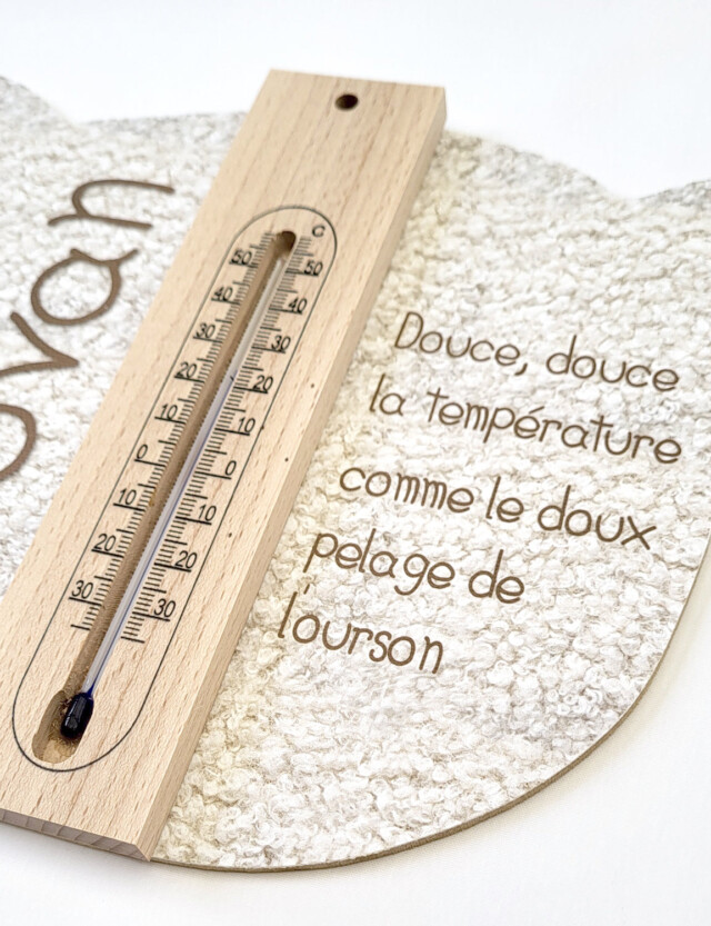 Atelier Baby’Sphère - Cadre thermomètre ourson
