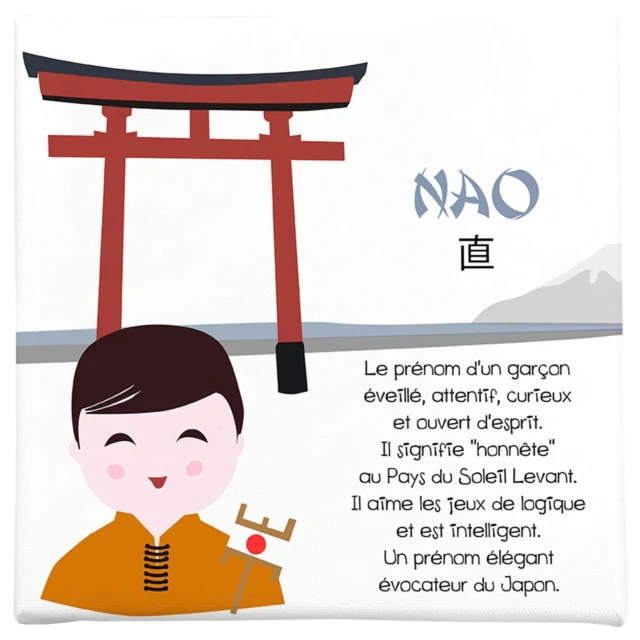 Atelier Baby’Sphère - Cadre autour de l'origine du prénom d'un garçon thème Japon