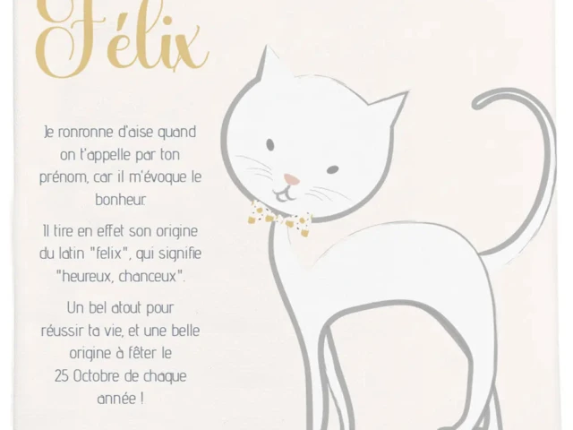 Toile chat bebe personnalisee Atelier Baby’Sphère - Toile chat bébé personnalisée – Fabrication française
