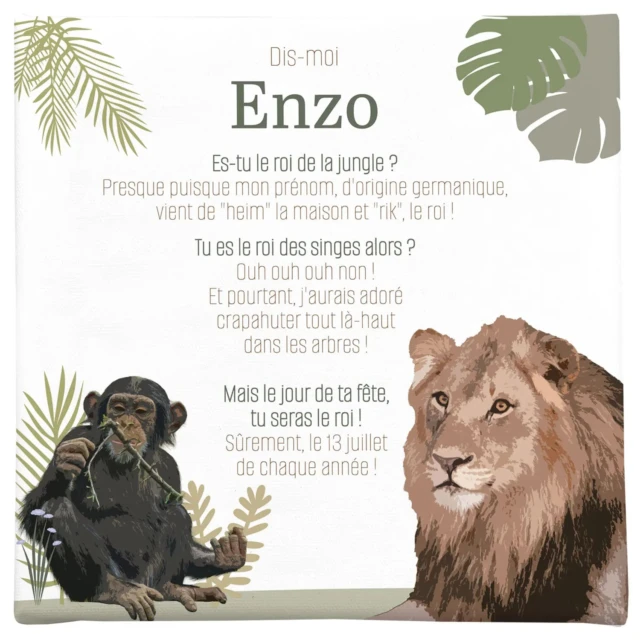 Atelier Baby’Sphère - Cadre personnalisé animaux de la jungle